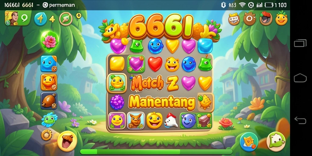 Tampilan gameplay menarik dari game Match-3 666I.
