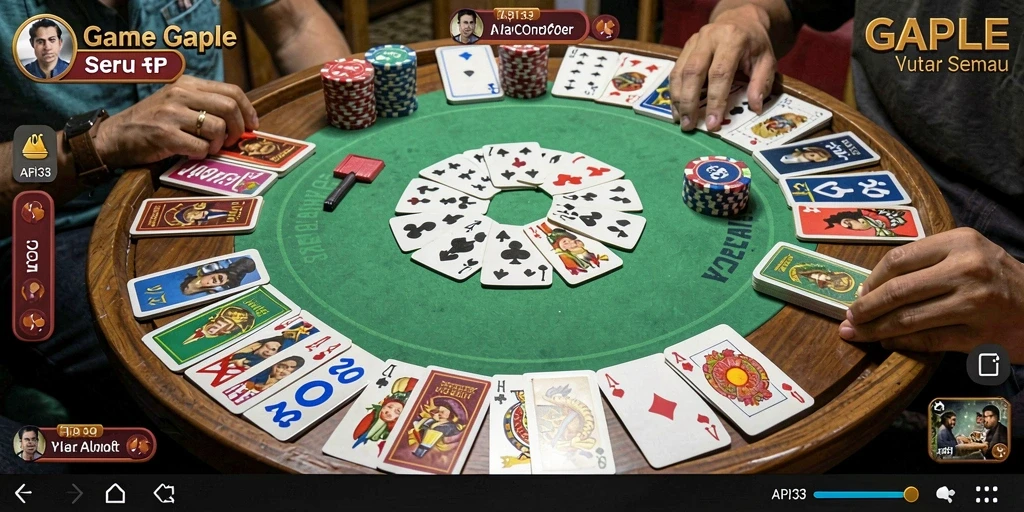 Gameplay seru API33 dengan suasana Gaple yang menyenangkan.