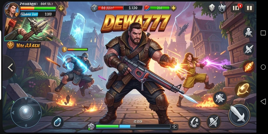 Tampilan gameplay <strong>DEWA777</strong> yang menegangkan dan penuh aksi.