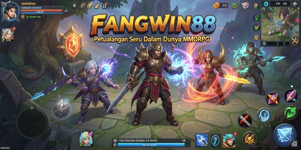 Screenshot FANGWIN88 menampilkan aksi petualangan seru dalam MMORPG.
