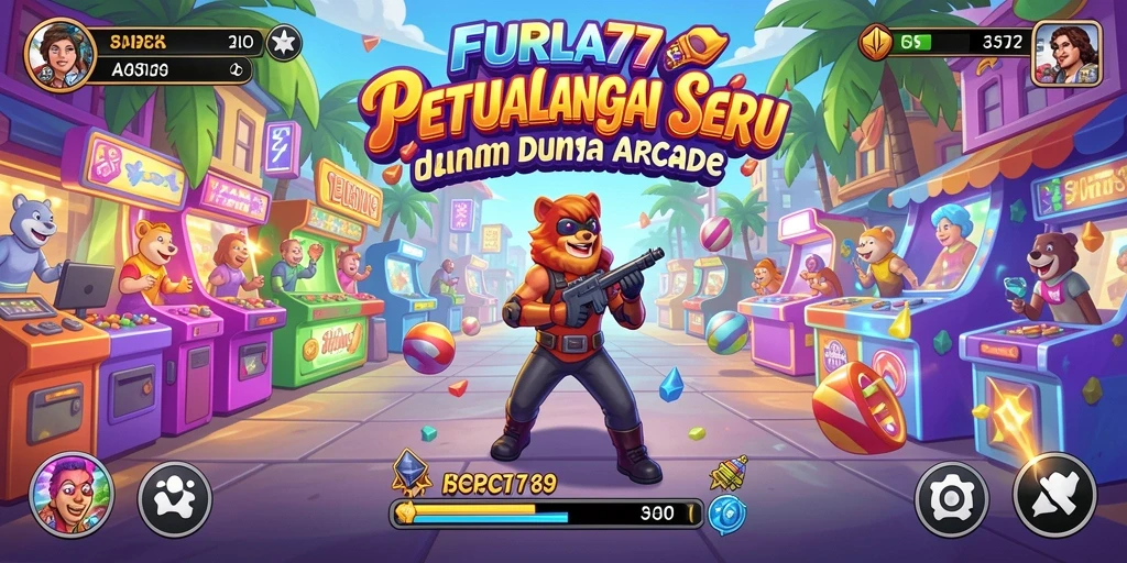 Screenshot utama FURLA77 menunjukkan aksi menantang dalam gameplay Arcade.