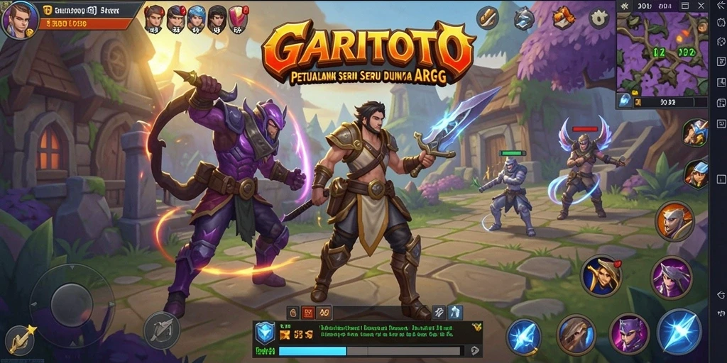 Tampilan gameplay menakjubkan ARPG GARITOTO saat bertarung di dunia fantasi.