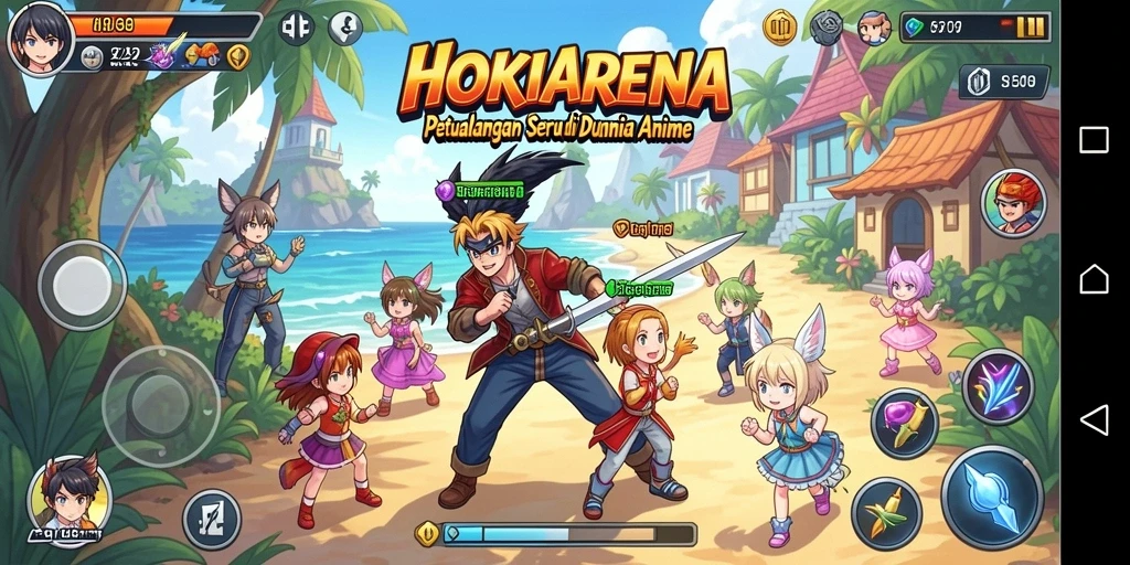 Tangkapan layar gameplay HOKIARENA menampilkan aksi pertarungan yang mendebarkan.