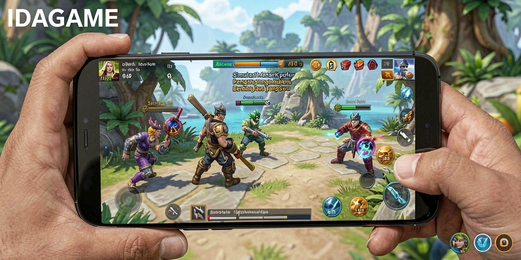 Tampilan gameplay IDAGAME yang seru dan realistik dalam simulasi.