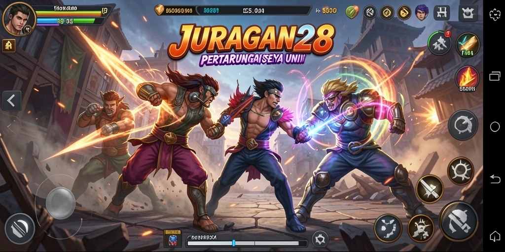 Tampilan gameplay JURAGAN28 yang mendebarkan dan penuh aksi.