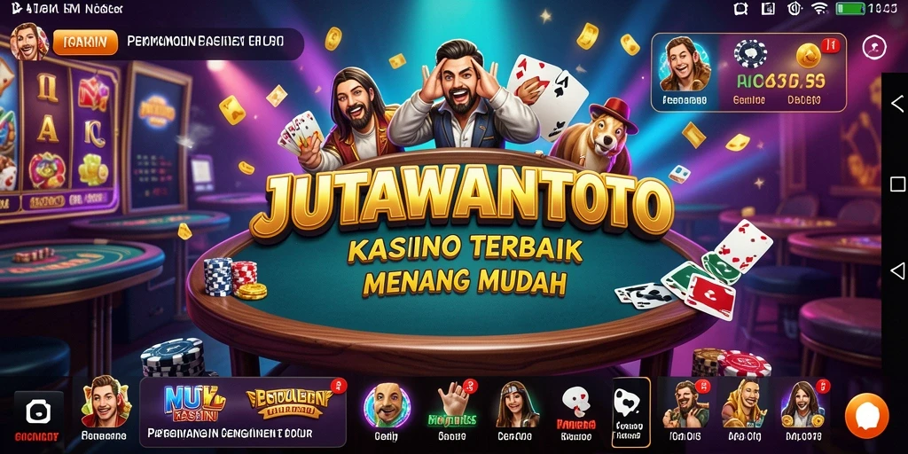 Screenshot gameplay JUTAWANTOTO menampilkan keseruan permainan Kasino yang mengasyikkan.