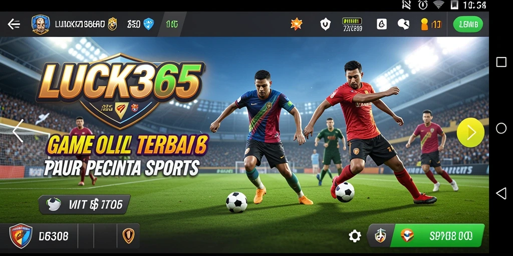 Tampilan gameplay seru LUCK365 dengan aksi olahraga yang mendebarkan.