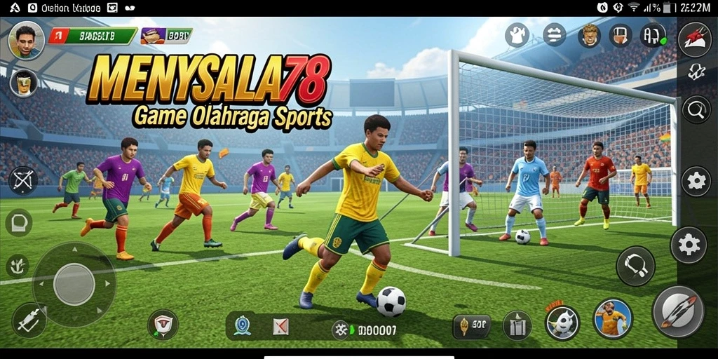 Screenshot dari gameplay <strong>MENYALA78</strong> menampilkan aksi seru dalam pertandingan olahraga.