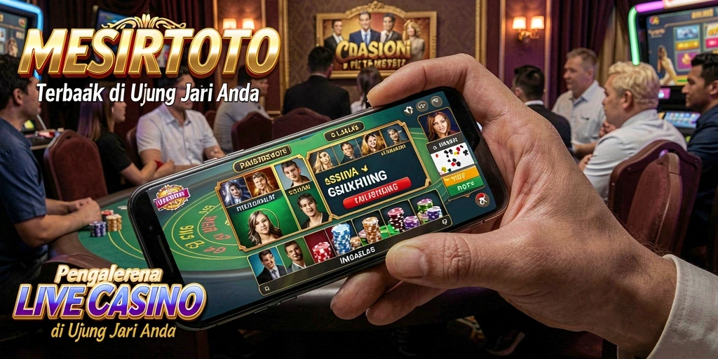 Tampilan gameplay Live Casino MESIRTOTO yang menarik dan interaktif.