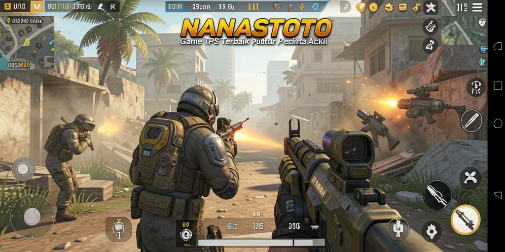 Gameplay seru NANASTOTO dengan aksi TPS yang mendebarkan.