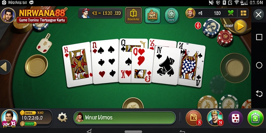 Tampilan gameplay menarik NIRWANA88 yang menampilkan Domino.