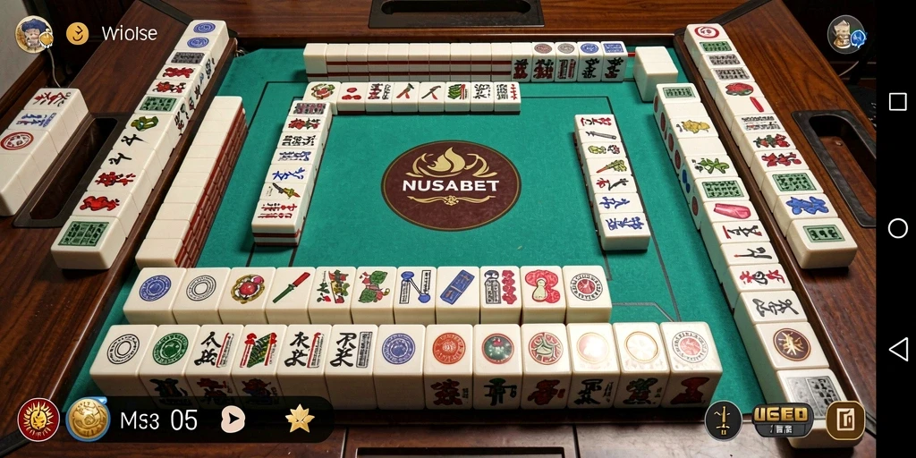 Tampilan gameplay yang seru dalam permainan Mahjong NUSABET.
