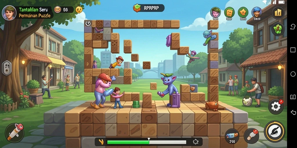 Gameplay seru RPRPRP dengan berbagai teka-teki menarik.