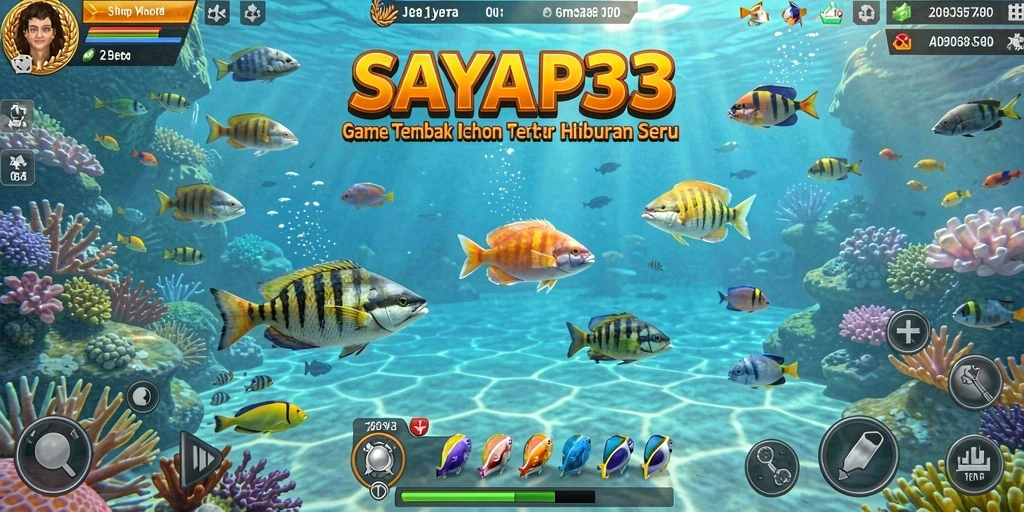 Screenshot gameplay Tembak Ikan SAYAP33 yang seru dan mengasyikkan.
