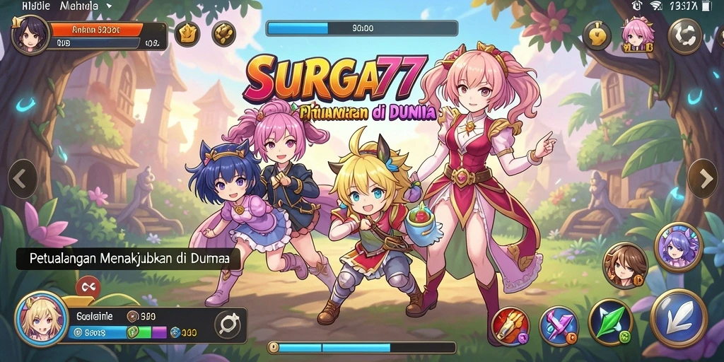 Tampilan aksi menakjubkan dalam gameplay SURGA77.
