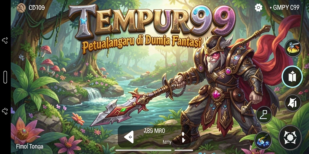 Tangkapan layar TEMPUR99 menunjukkan aksi seru dalam menjelajahi dunia petualangan.