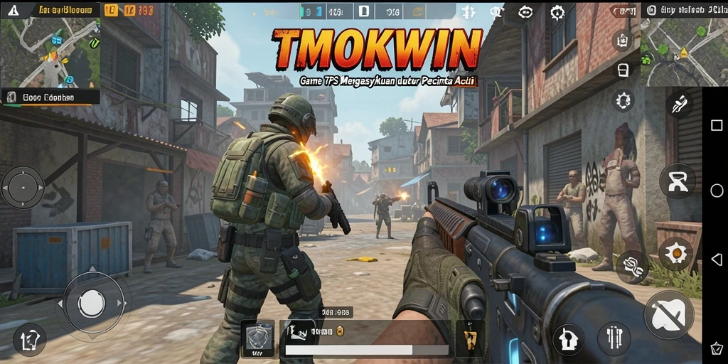 Gameplay seru dan intens dalam TMOKWIN dengan aksi TPS yang mendebarkan.