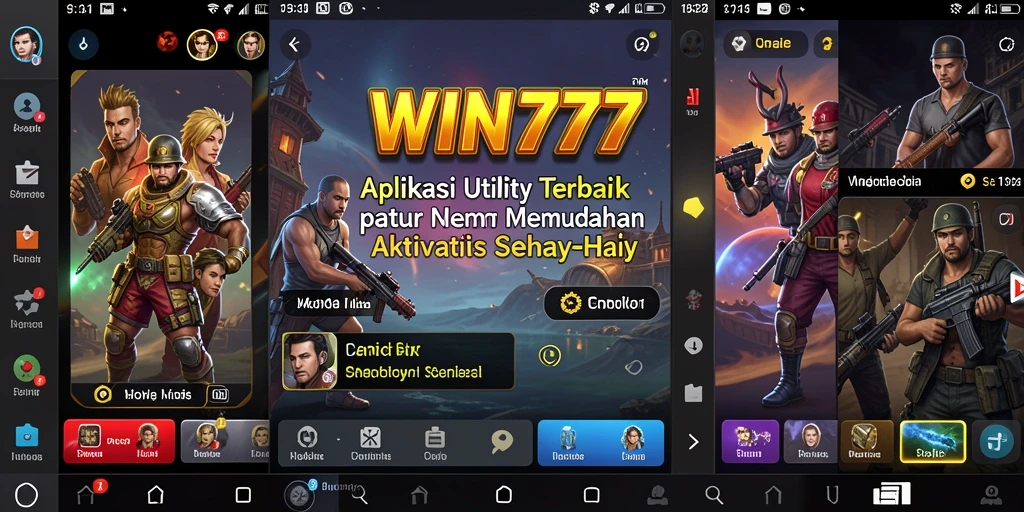 Tampilan antarmuka aplikasi WIN777 yang intuitif dan menarik.
